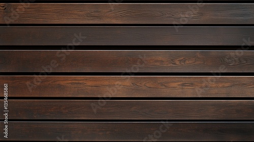 Wallpaper Mural Horizontal dark brown wooden slats with fine linear grain Torontodigital.ca