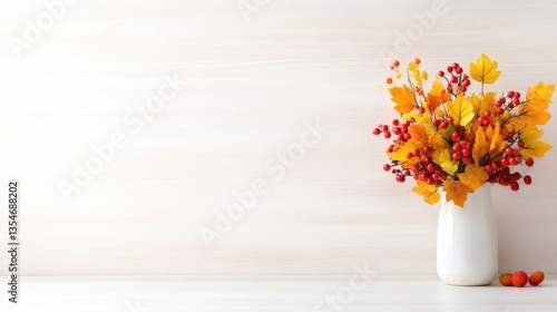 Autumnal arrangement in a vase