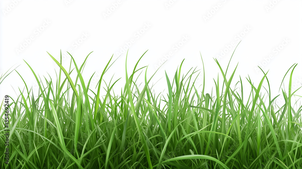 Fototapeta premium Fresh Green Grass Clipart for Design and Decoration