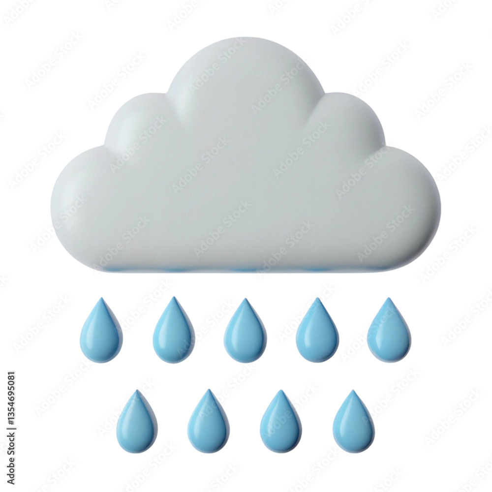 playful representation of cloud with raindrops, symbolizing rainy day in world and environment playful representation of cloud with raindrops, symbolizing rainy day in world and environment