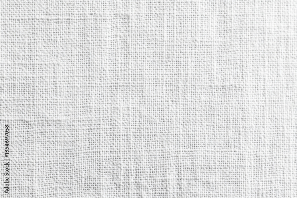 Fototapeta premium White linen texture background with soft, natural folds, creating a serene and elegant backdrop.