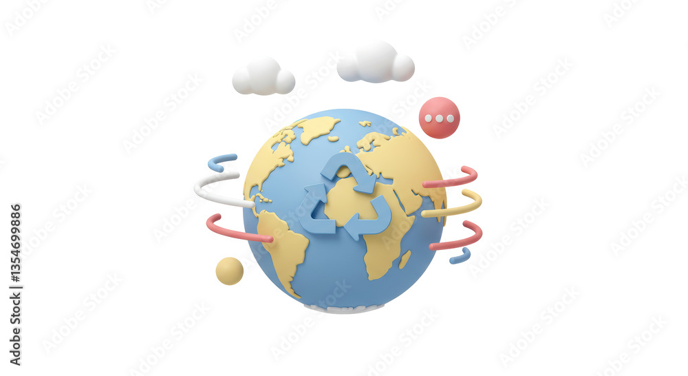 Isolated Recycling Earth Isolated Recycling Earth