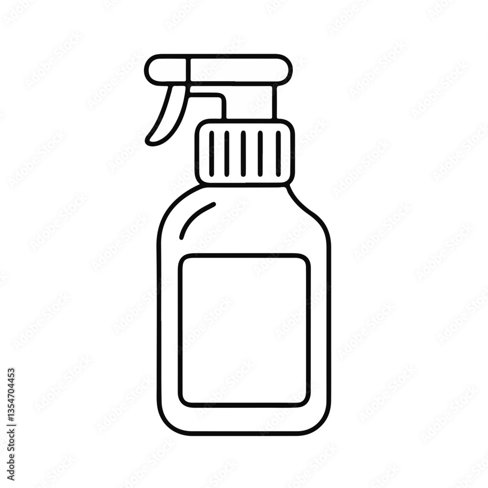 Spray bottle outline icon on a white background Spray bottle outline icon on a white background