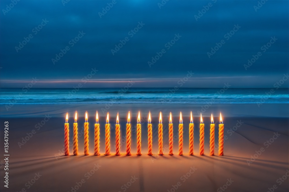 Birthday candles on a beach (Happy Birthday) Birthday candles on a beach (Happy Birthday)
