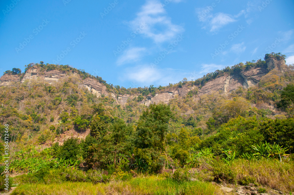 Fototapeta premium A Beautiful mountain at Remakri, Thanchi, Bandarban, Bangladesh