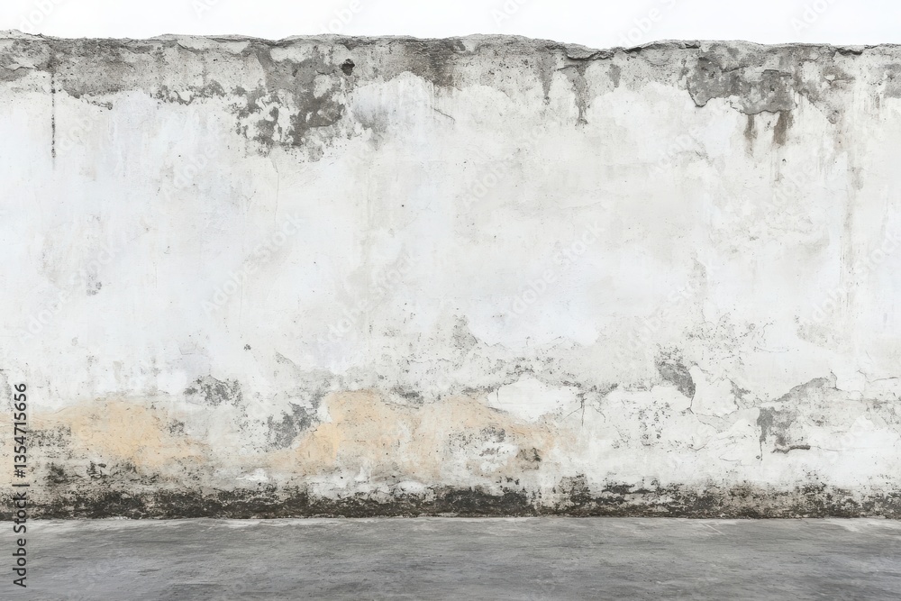 Obraz premium Gray cement wall in retro concept Old concrete isolated on white background