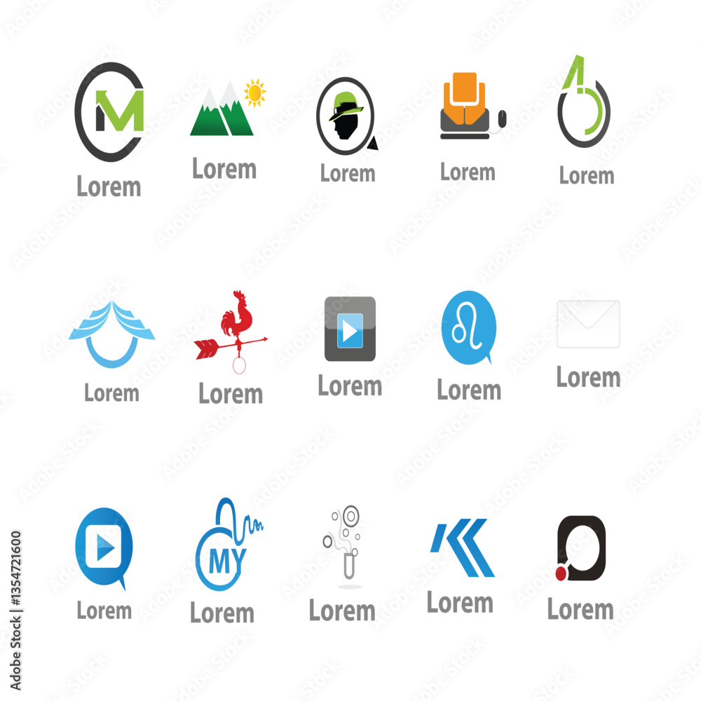 Fototapeta premium collection business icons logo vector
