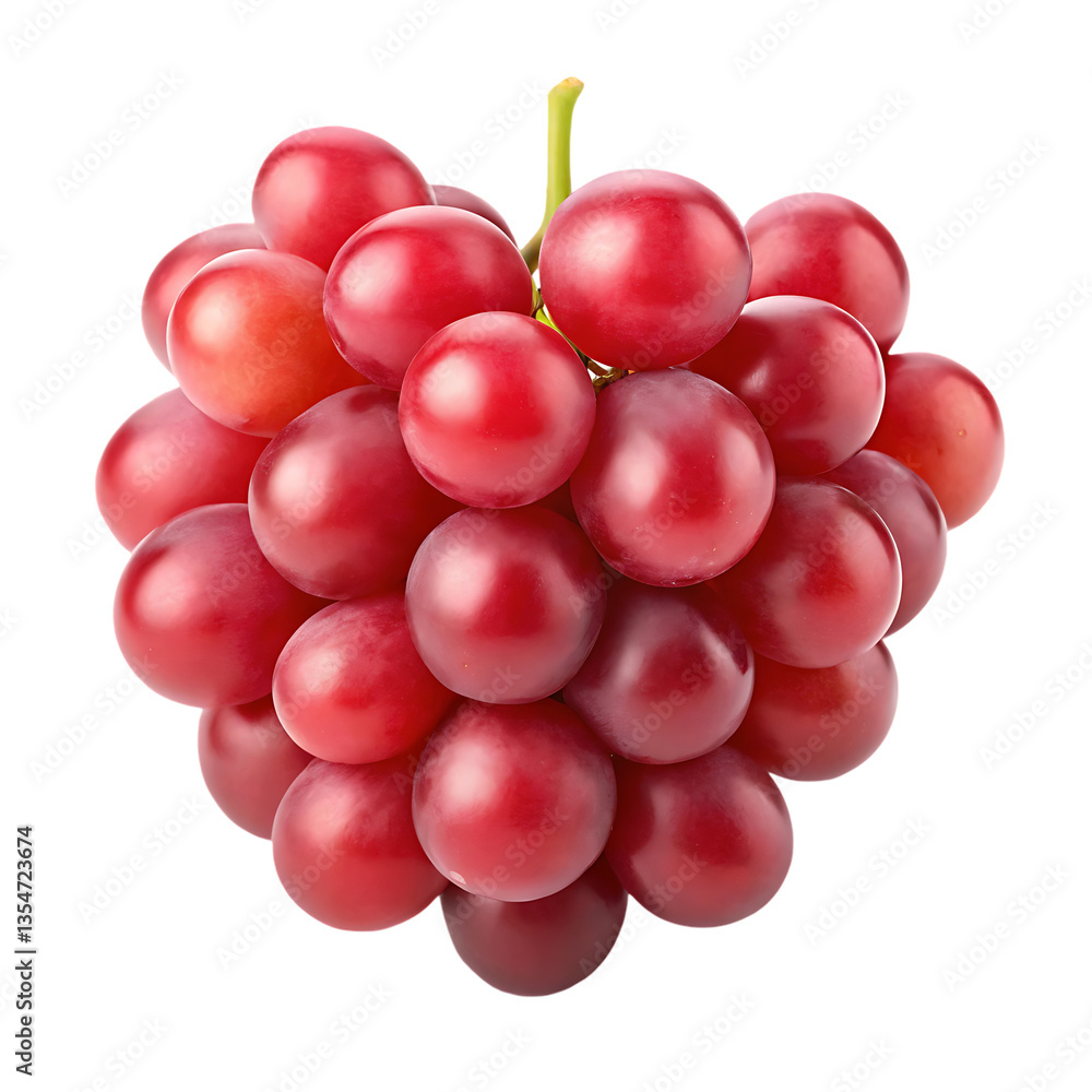 Fototapeta premium Red grapes bunch isolated on black background