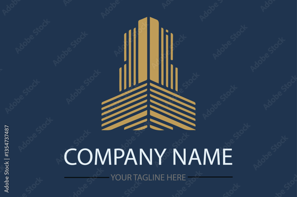 Fototapeta premium Set of building logo design inspiration. Professional Building Logo Design for Company, Modern Architecture, Branding, Corporate Identity