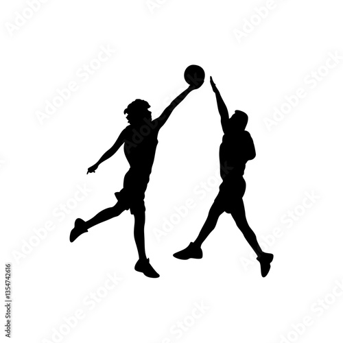 basketball player silhouette vector