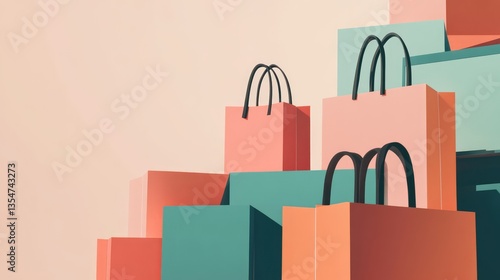 Collection of shopping bags and boxes