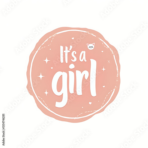 It's a girl stamp with small cat icon