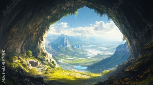 Cave Entrance Mountain Landscape