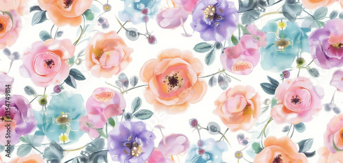 abstract background with flowers