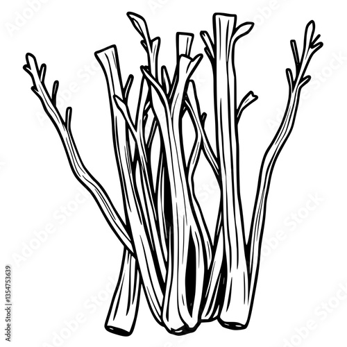 Tangled Strands A Modern Abstract Exploration of Line and Form in Black and White Minimalism