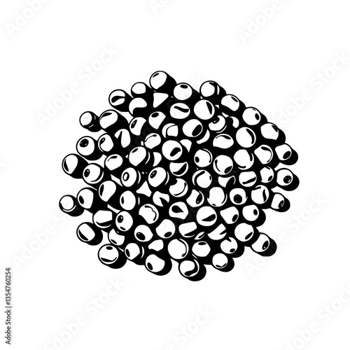 Mesmerizing Black and White Oval Shapes a Captivating Geometric Pattern Awaiting Interpretation