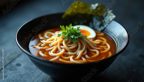 A delicious variety of soups including chicken noodle soup in a bowl and vegetable soup in a pot