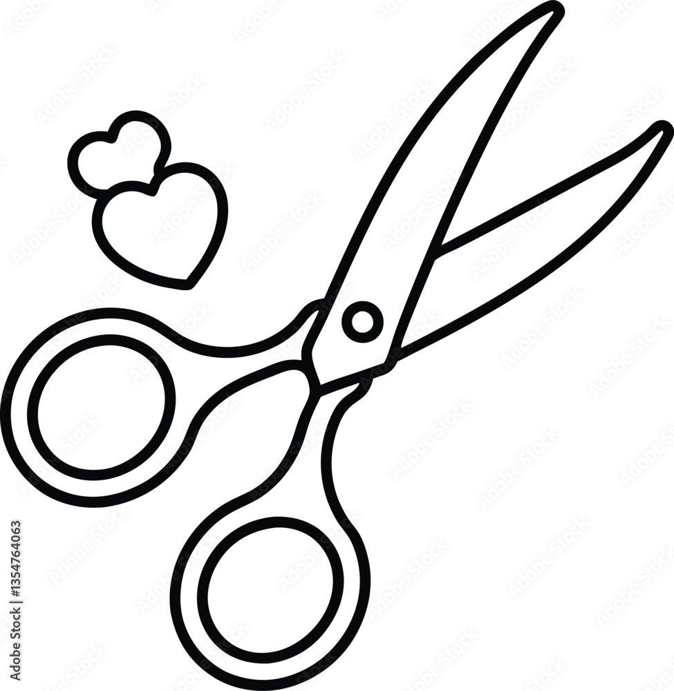 Fototapeta premium Black Scissors Illustration