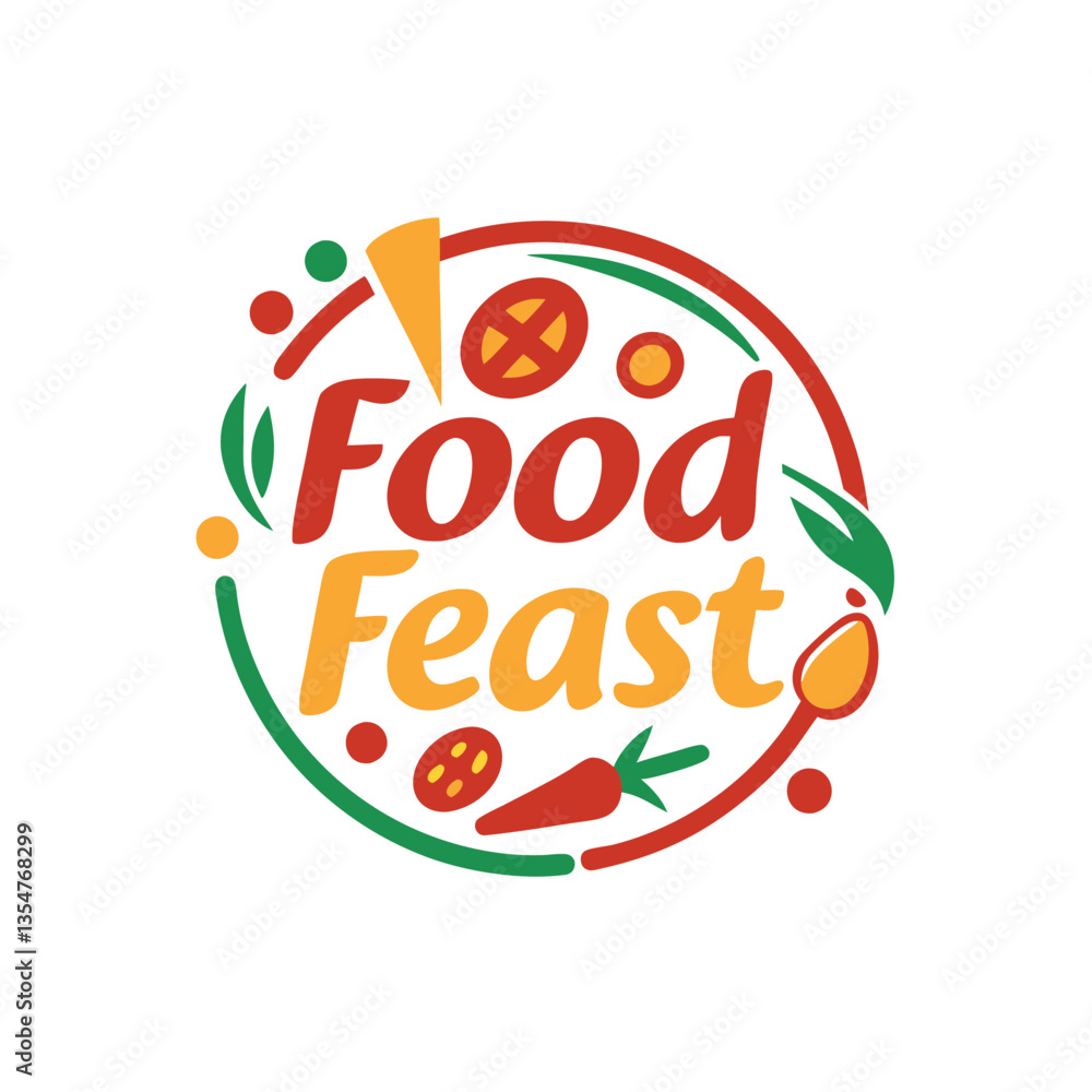 Vibrant Culinary Feast Logo for Chefs and Caterers Vibrant Culinary Feast Logo for Chefs and Caterers
