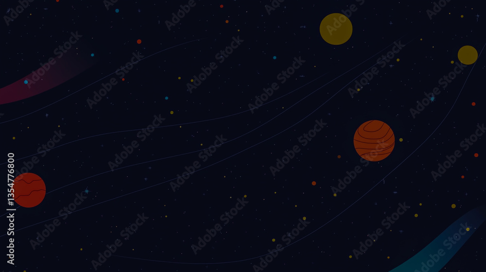 Fototapeta premium Minimalist Flat Space Background with Subtle Design Elements.