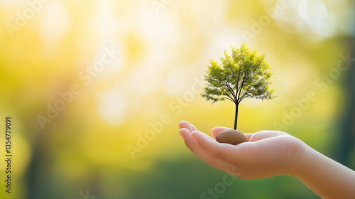 Nurturing Growth: A hand cr...
