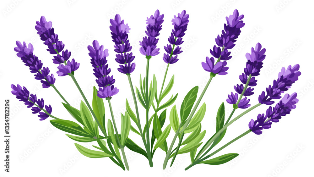 Naklejka premium Lavender flowers isolated on white background