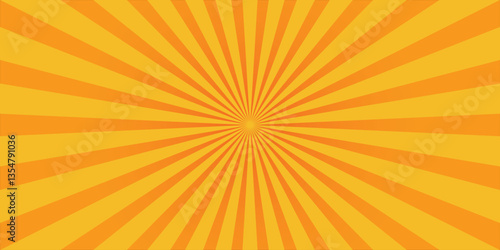 Comic radial background. Yellow Comics rays background. Vector summer backdrop illustrations.