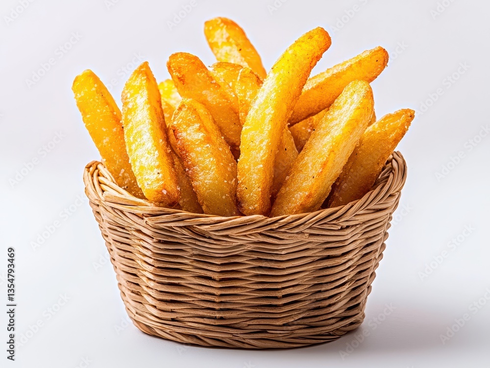 A delicious basket of golden, crispy French fries, perfect for snacking or pairing with your favorite meal. A delicious basket of golden, crispy French fries, perfect for snacking or pairing with your favorite meal.