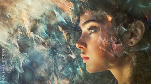 Dreamlike Abstract Portrait of a Woman