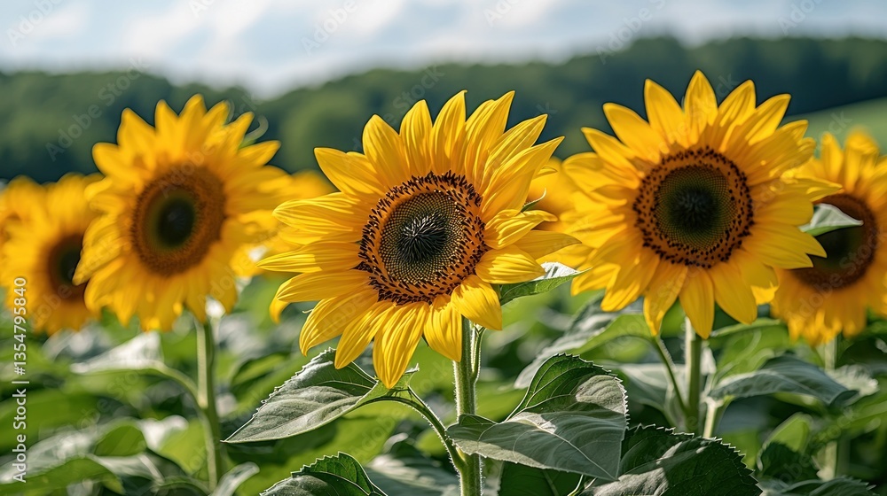 Fototapeta premium Sunflowers in a field