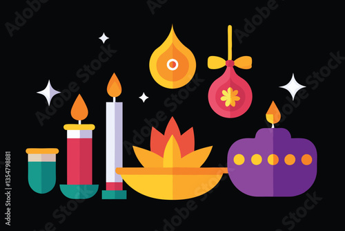 Happy Diwali vector art illustration