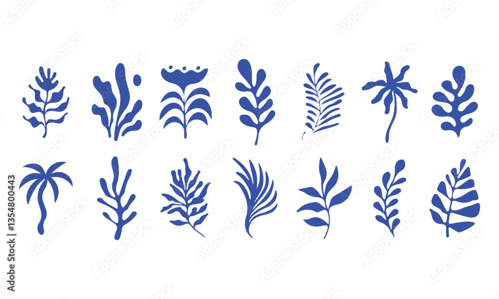 Vector simple minimal illustrations, simple wavy and groovy. hand drawn naive style, flowers and plants, floral botanic design templates, frames and modern wall art. vector eps file Vector simple minimal illustrations, simple wavy and groovy. hand drawn naive style, flowers and plants, floral botanic design templates, frames and modern wall art. vector eps file