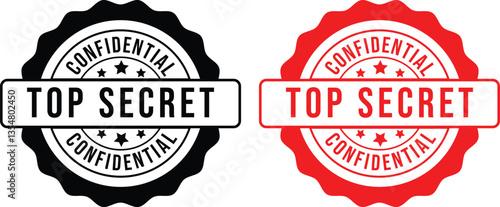 Top secret stamp sign. Stamp with the words premium top secret. Modern stamp isolated. Stamp sign vector.