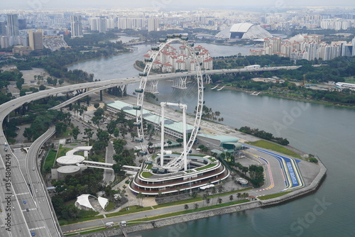 Photography View of the Singapore Flyer in Singapore