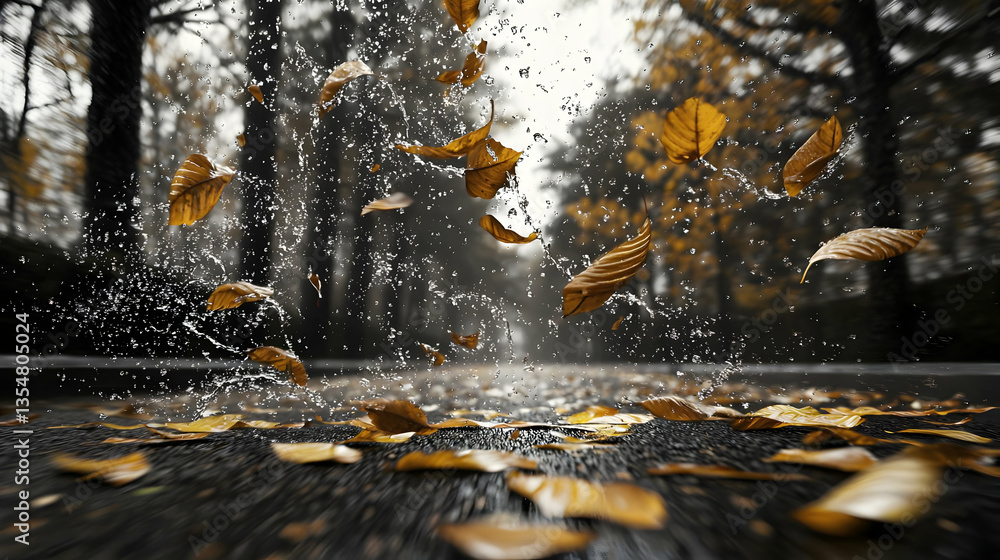Autumn leaves falling in rain (1) Autumn leaves falling in rain (1)