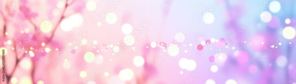 Obraz premium A blurred floral background with soft pink and purple hues