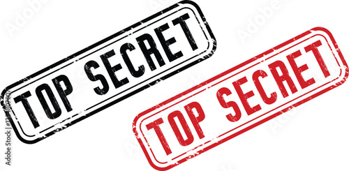Top secret stamp with grunge texture. Stamp with the words top secret. Grunge retro stamp isolated. Stamp sign vector.