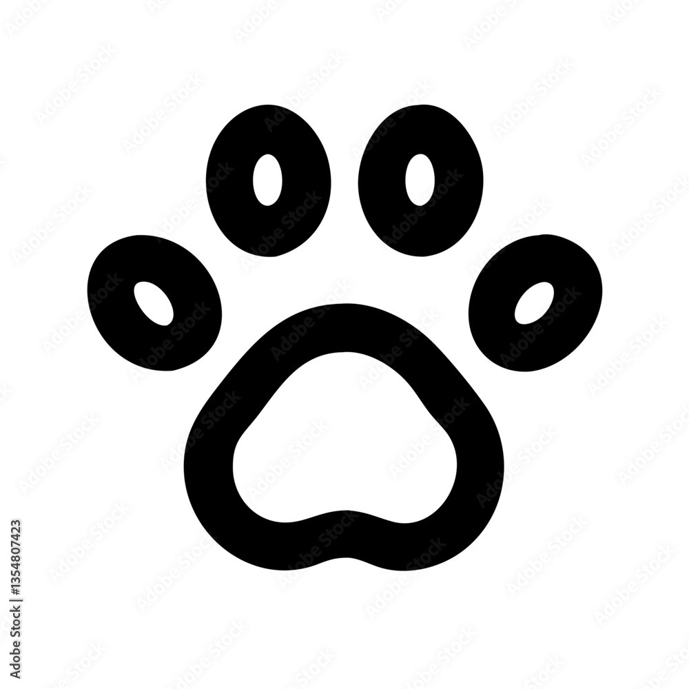 Fototapeta premium Paw Print Icon 