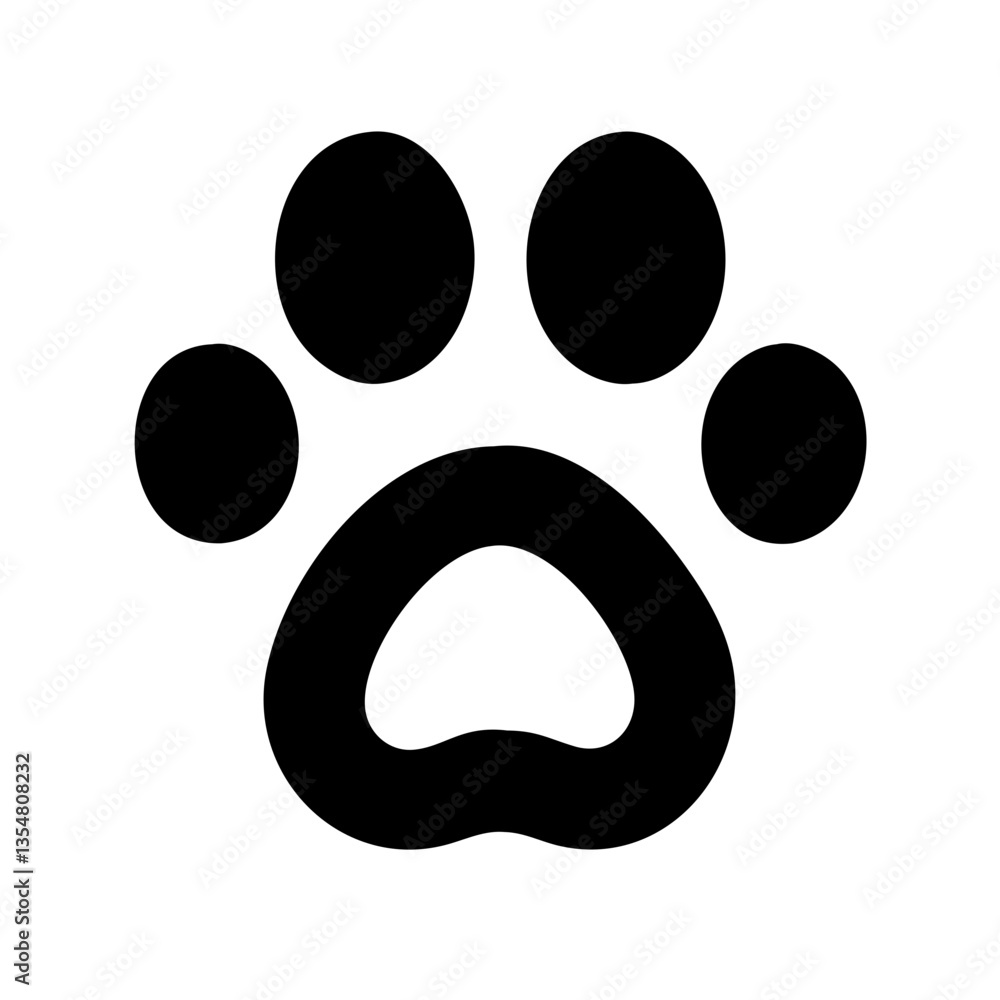 Fototapeta premium Paw Print Icon 
