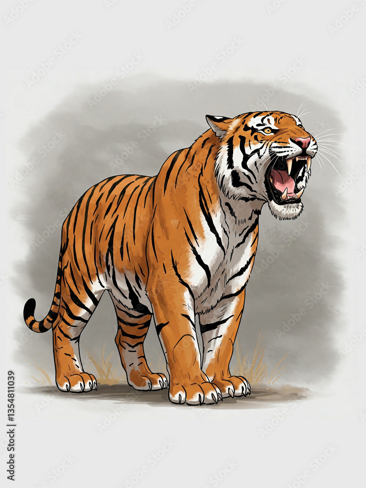 Obraz premium tiger roaring