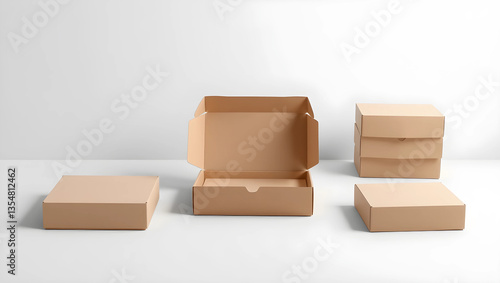 Minimalist Cardboard Box Mockup – Customizable Packaging Design