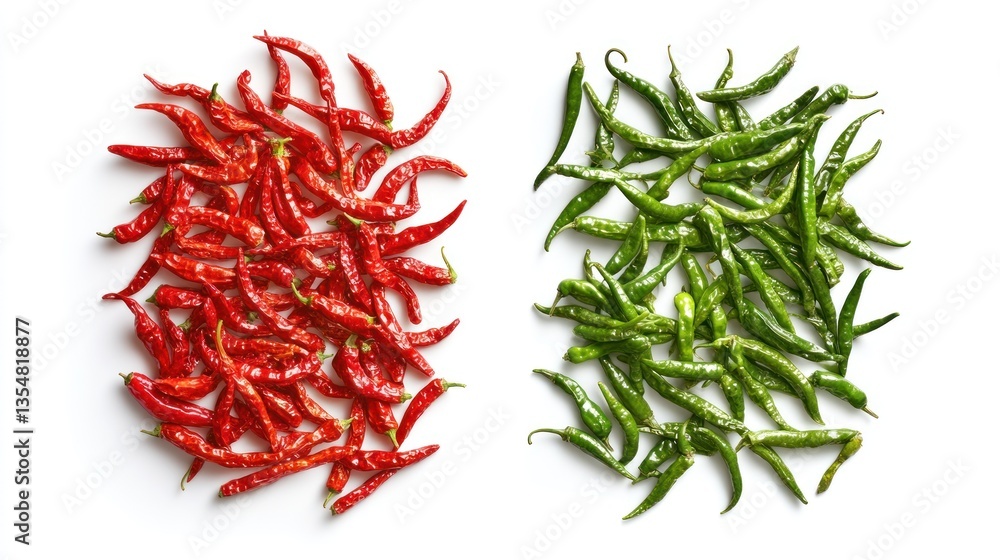 Fototapeta premium Red and green chili peppers