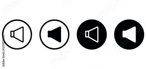 Speaker mute icon sign. Volume Off symbol. Sound icon collection. Sound icon set on white background