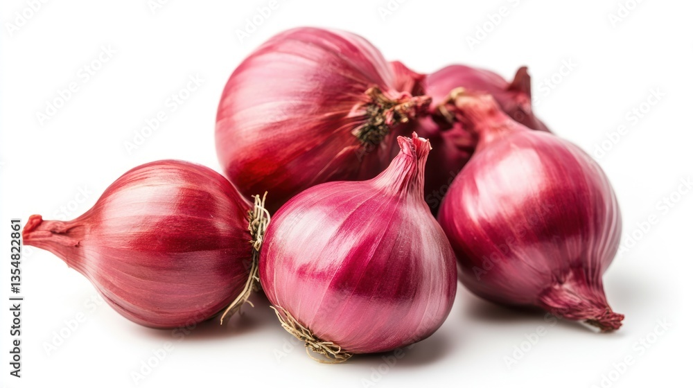 Red onions clustered together Red onions clustered together