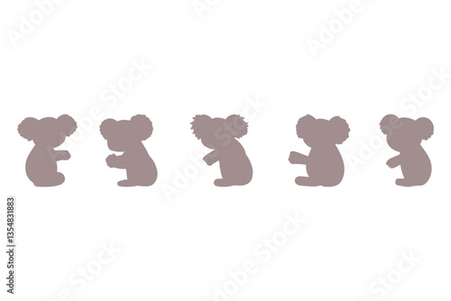 Photography Koala Silhouette Animal Icon Set
