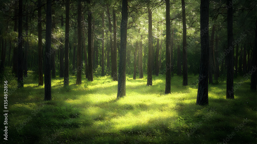 Obraz premium Sunlit Forest Floor