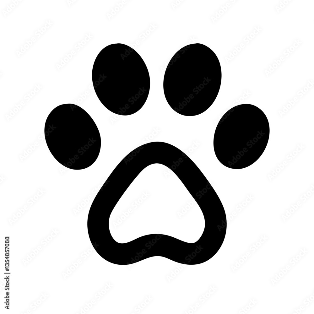 Obraz premium Paw Print Icon 
