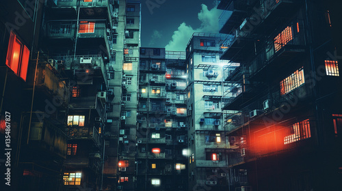 Blue city buildings sceneint ensivete chnology photo