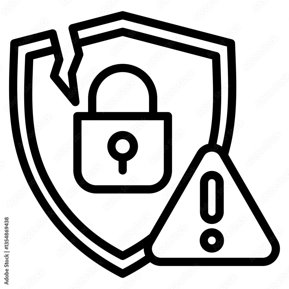 Data Breach Icon Element For Design Data Breach Icon Element For Design