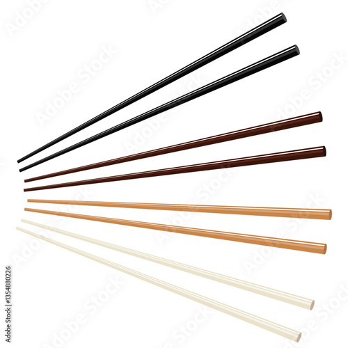wooden chopsticks, Black chopsticks, Chinese chopsticks icon.